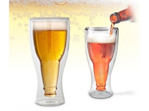 verre a biere bouteille inversee
